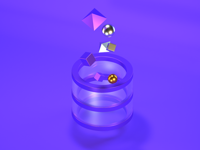 Storage c4d purple storage suqre