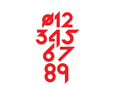 Number Set design graphic design graphics graphics design illustrator logo logodesign numbers typography vector