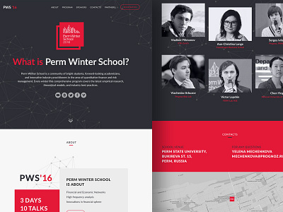 PWS clean design education flat home landing page responsive ui ux web website