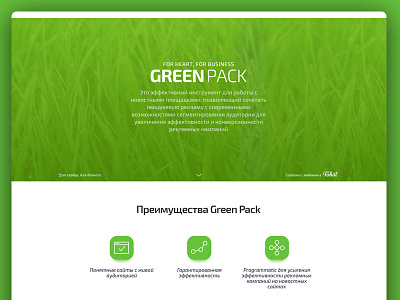 Green Pack clean design flat green home landing page responsive ui ux web website