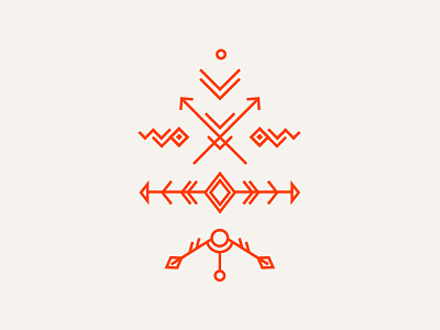 _graphic.pattern arrow aztec graphic graphicdesign illustration lines pattern red symmetry triangular