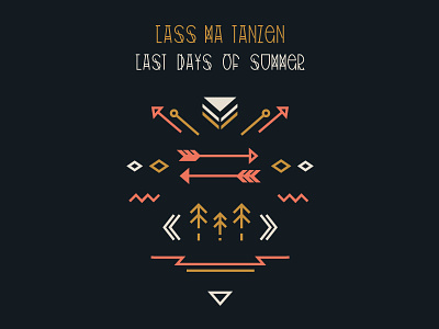 Last days of summer // Electro-party aztec colors indian party pattern summer symmetry triangular