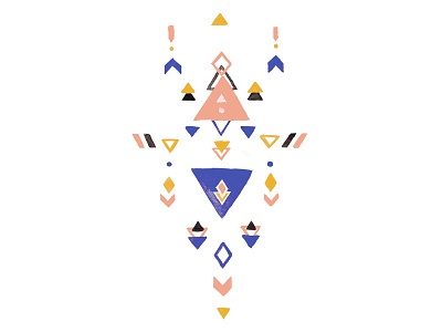 Aztec pattern aztec blue graphic graphicpattern illustration indian pink symmetry yellow