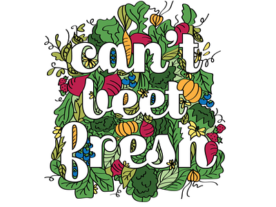 can't beet fresh design digital farm fresh fundraising graphic design illustration logo marathon pun vegetables veggies