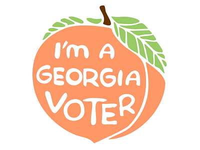 I'm a Georgia Voter design graphic design illustration logo peach redesign suffrage voting