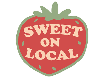 Sweet on Local design farm graphic design illustration logo