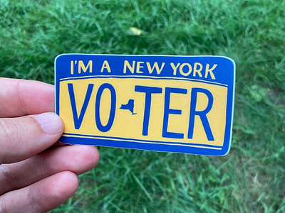 I'm a New York Voter design illustration sticker