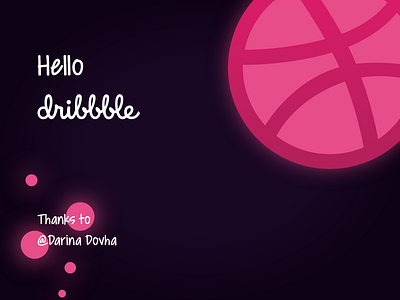 Hello Dribbble! debut first shoot hello dribbble so happy thanks