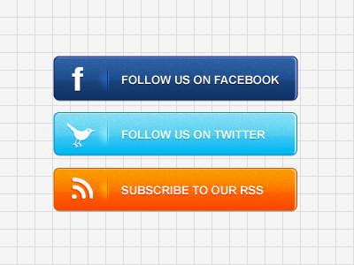 First designmoo PSD blue button buttons orange psd ui