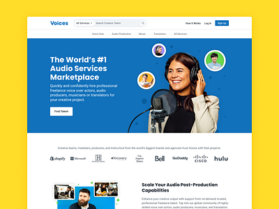 Voices Home Page Web Design