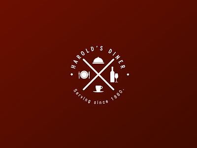 Harold's diner logo concept logo