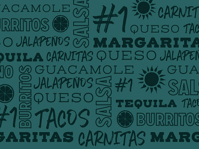 Taqueria el Poblano Typography Pattern