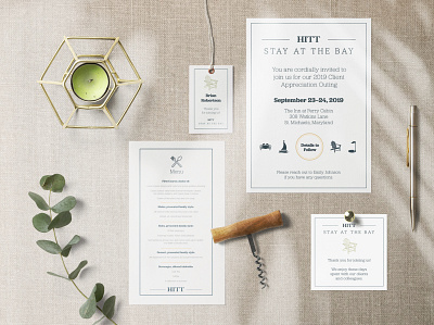 Event Collateral event branding event design invitation invitation design invitation set menu mockup stationery tag