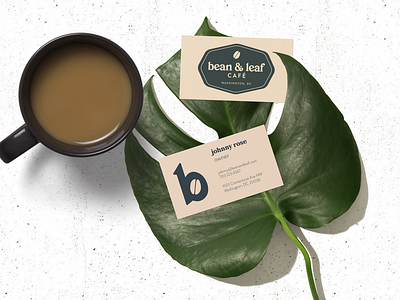 bean and leaf business card