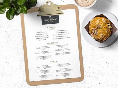 bean and leaf menu brand design branding cafe cafe logo cafe menu coffee logo coffee logo design coffee shop logo designer menu card menu design menu mockup mockup restaurant menu