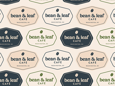 bean and leaf badge pattern