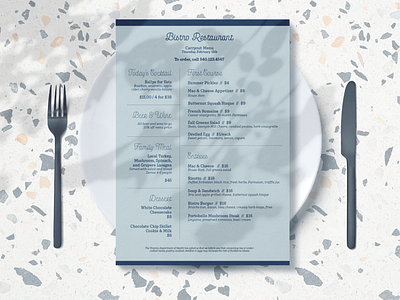 Bistro Restaurant Menu Design