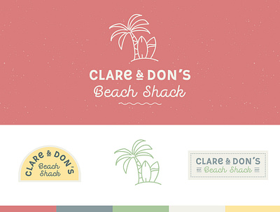 Clare & Don's Beach Shack | Logos beach bar brand design brand identity branding logo logo design retro typography