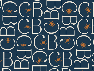 Minimal CB Monogram Typography Pattern