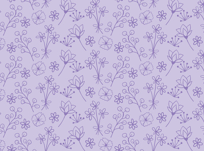 Floral doodle pattern design brand brand design branding floral pattern pattern design purple