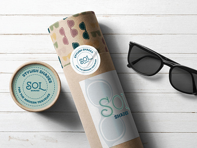 Logo and package design for brand of sunglasses