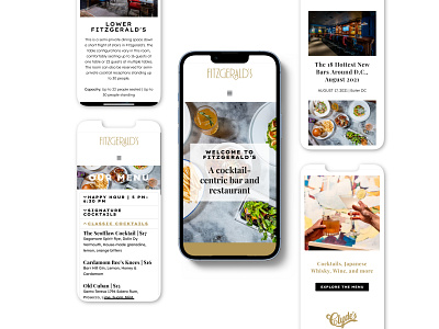 Cocktail Bar Mobile Website Design