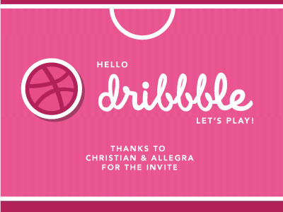 Dribbble Debut debut hello