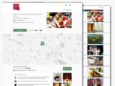 Date Night Is... Feed and Date Detail Page mobile mobile design responsive web web design