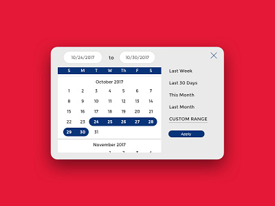 Date Picker — Shipping Dashboard