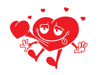 Find someone who looks at you like... cartoon dribbbleweeklywarmup heart illustration valentine valentine day vector