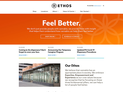 Ethos Cannabis Website
