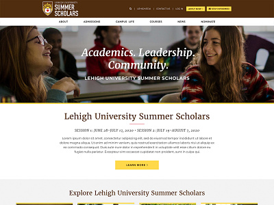 Lehigh University Summer Scholars Website