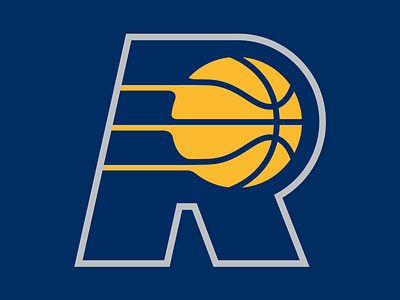 36 Days of Type: R 36daysoftype 36daysoftype18 basketball blue branding design digital dropcap gold goodtype illustration lettering logo nba pacers sports type typography vector