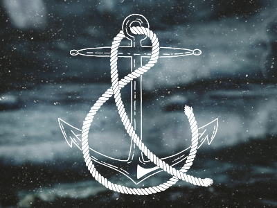 ...And We're Sinking ampersand anchor design graphic hand drawn illustration nautical texture typography