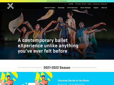 BalletX Web Design ballet behind the scenes branding design digital information architecture performing arts sitemap subscription typography ui ux virtual web design website wireframes