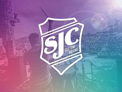 SJC Drums badge drum logo drums graphic design logo logo design logo redesign music shield sjc sjc drums