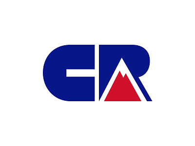 CR Minerals Logo branding design logo logo design logo mark mineral mineral company mountains typography