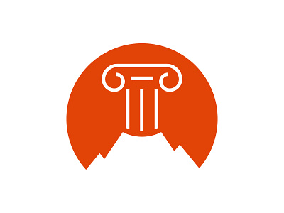 Tephra Logo Mark architecture branding greek icon logo minerals vector volcanic material volcano volcano logo