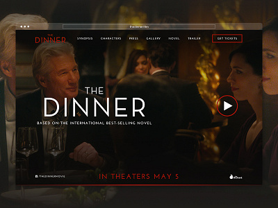 The Dinner - Official Site bootstrap development film interactive movie movie site ui ux video web design website