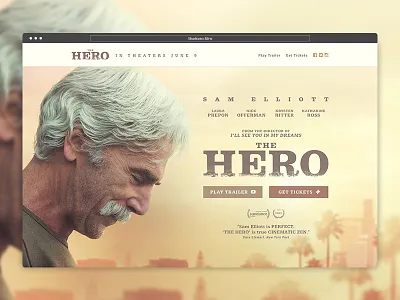 The HERO - Official Movie Website bootstrap collage digital film hero interactive movie poster ui ux web design website