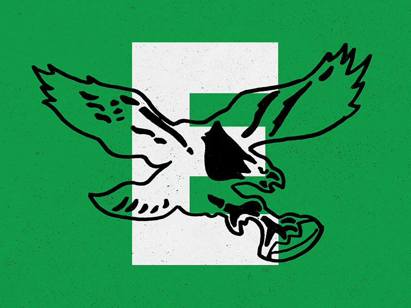 E-A-G-L-E-S CHAMPIONS! super bowl sharpie green typography illustration philadelphia champions football eagles