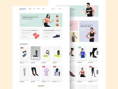 Minimalist E-Commerce Fitness Gear (UI Exploration)