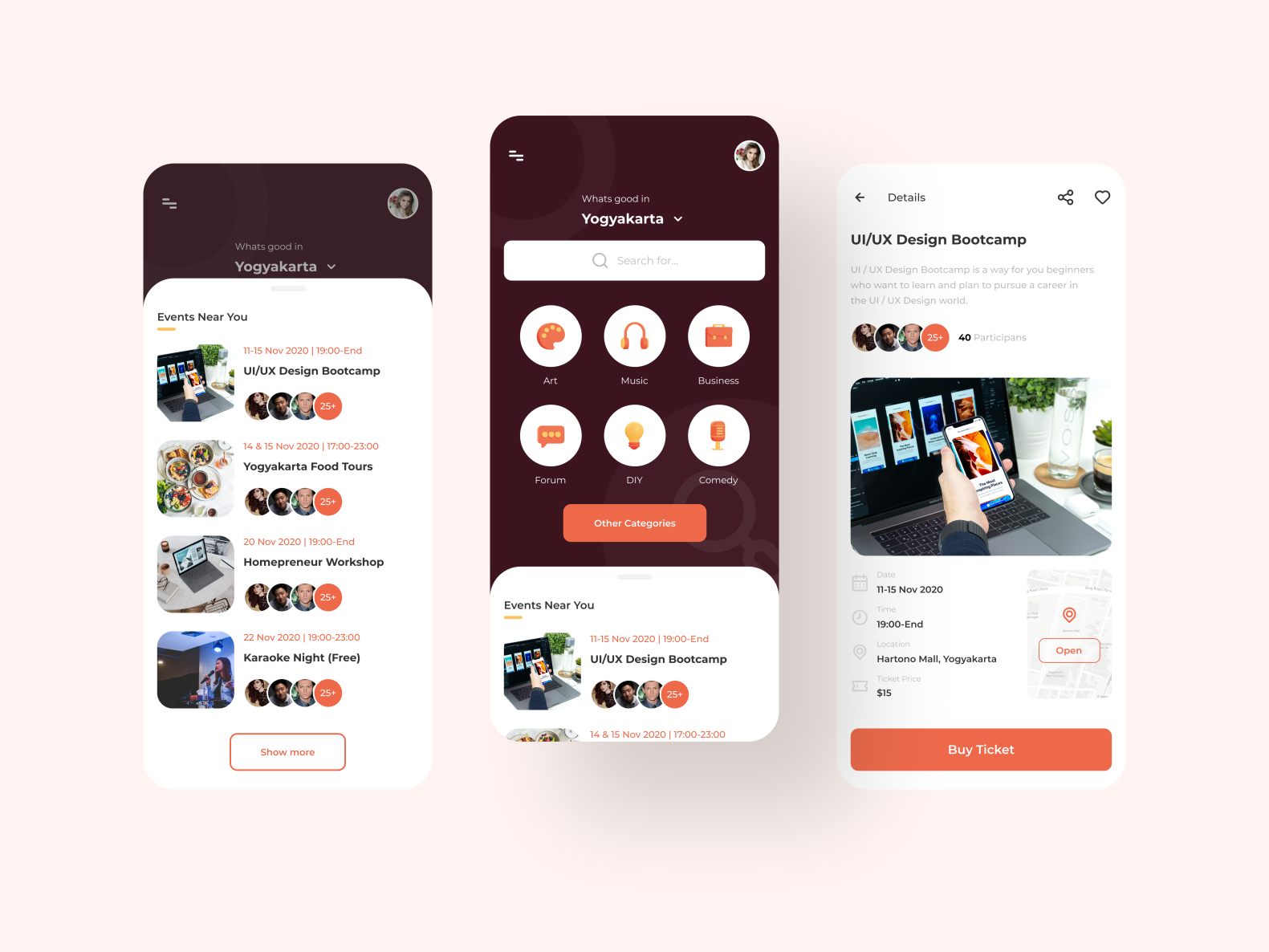 Event App - Ui Design By Flowie Design On Dribbble