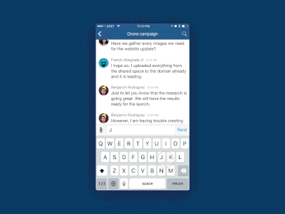 HipChat profile card app chat force touch principle ui ux