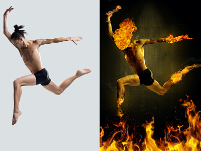 Dancer on Fire - Photoshop