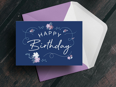 Seasonal Greeting Card Mockup PSD cards happy birthday print design