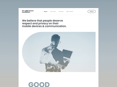 The Good Phone Foundation - Website Preview adobe xd animation branding design logo website