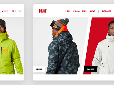 Just one more shot a brand — Helly Hansen adobe xd animation app appdesign branding design hellyhansen ui userinterface ux uxdesign webdesign website