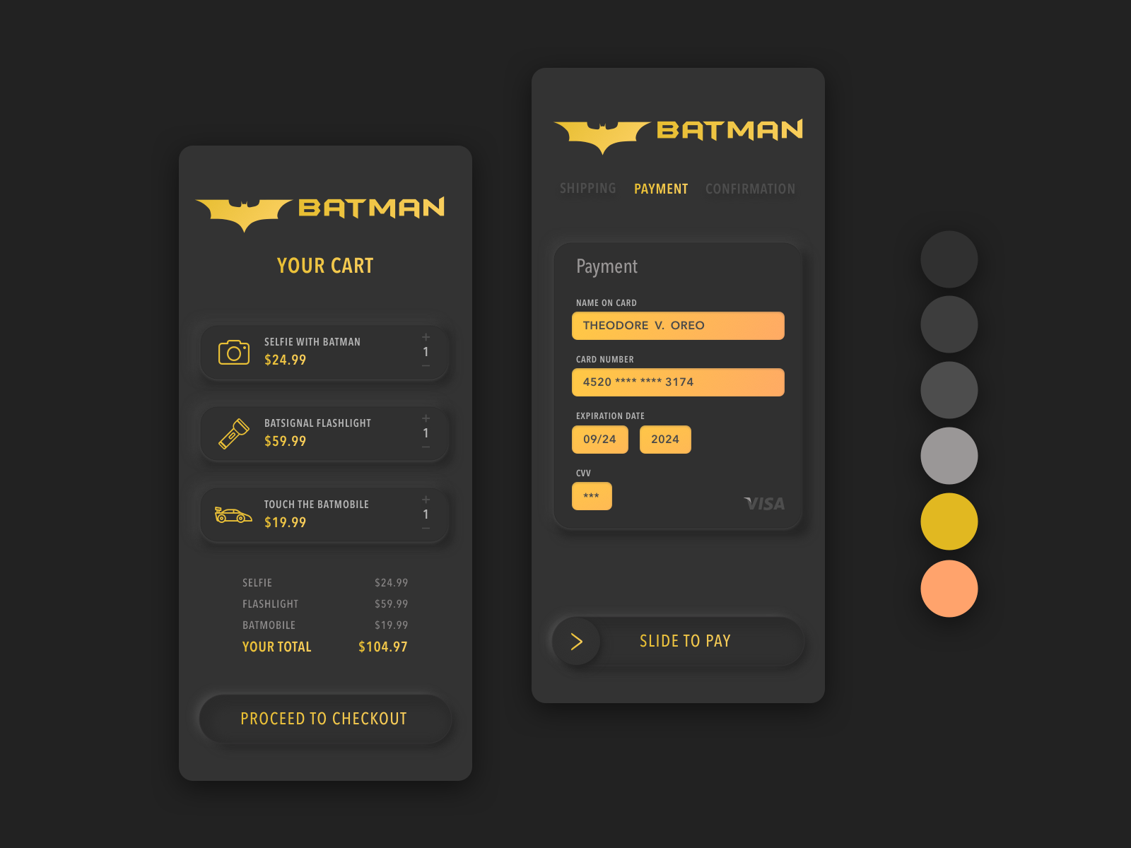 Batman s Freelance App by Natasha on Dribbble