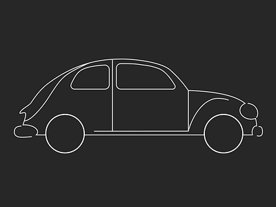 VW Beetle Outline beetle car car design design herbie illustration illustration design illustrator outline outlined outlines sketch vector vintage volkswagen vw